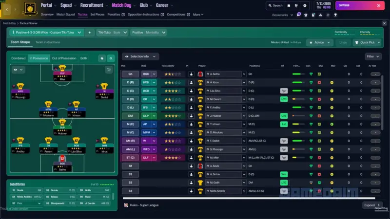 Team hub fm26 men s league 3