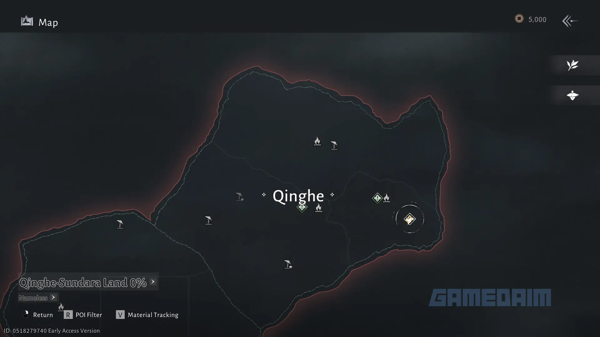 Map game where winds meet