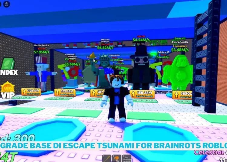 Cara upgrade base di escape tsunami for brainrots roblox