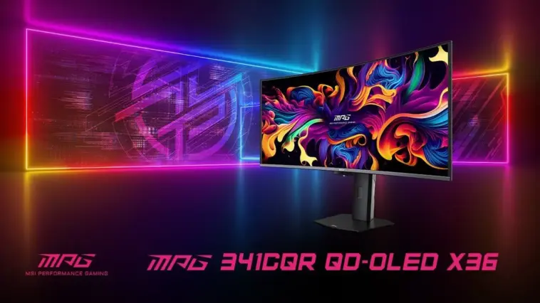 MPG 341CQR QD-OLED X36 dan MEG X, Terobosan Monitor Gaming AI MSI di CES 2026