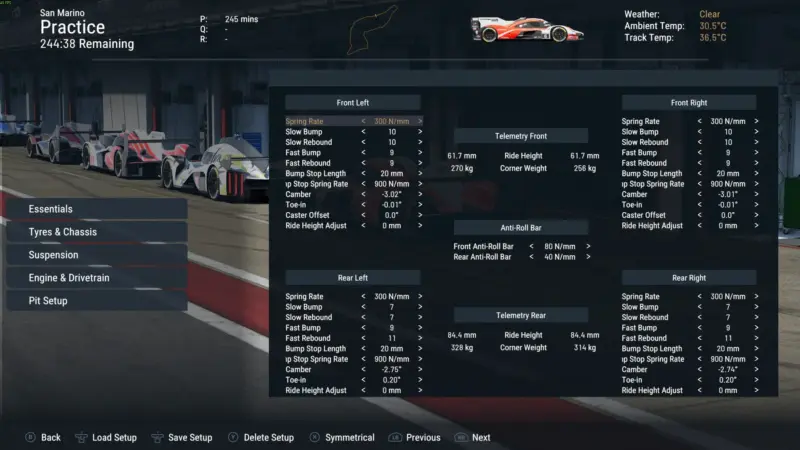 Review project motor racing: sim balap yang penuh potensi namun belum siap di peluncuran 5 Set up mobil project motor racing