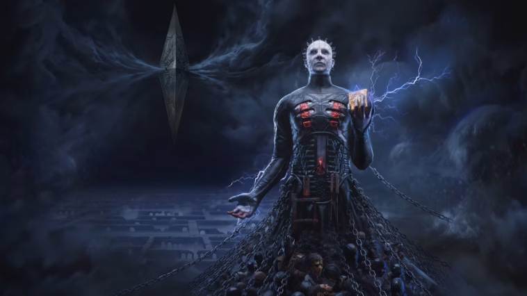 Poster film Hellraiser Revival menampilkan karakter Cenobite yang menakutkan