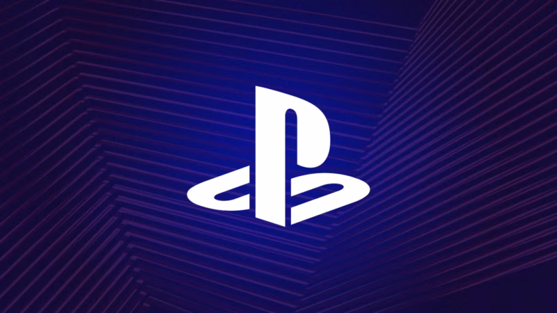 Gambar logo PlayStation dengan latar belakang teknologi AI terbaru