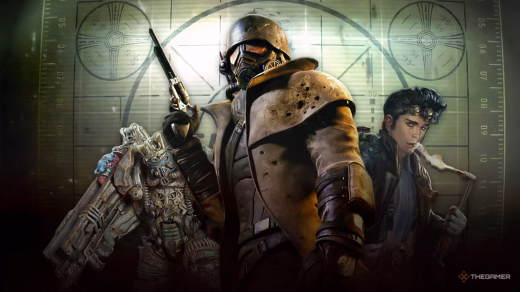 Gambar ilustrasi game Avowed dan Fallout yang menunjukkan peralihan pengembangan