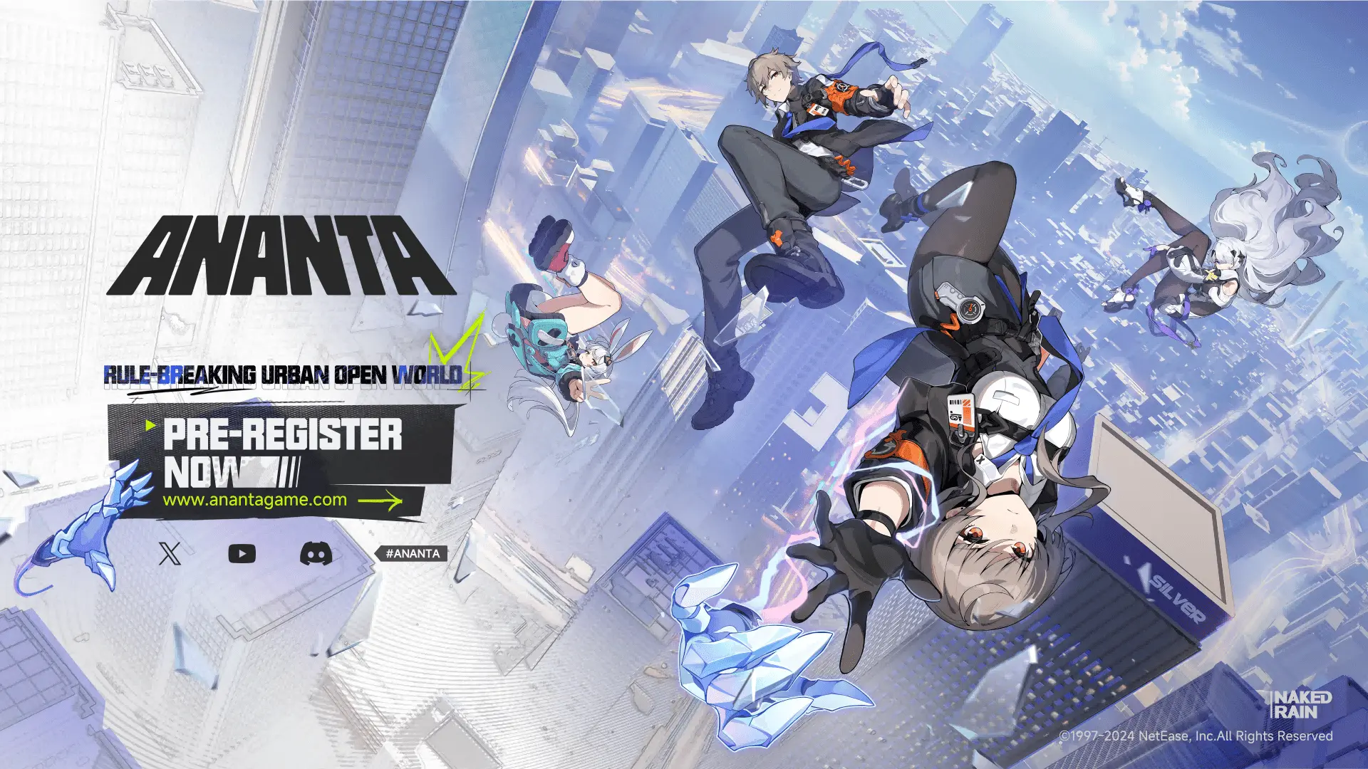 Gambar logo dan tampilan gameplay game ANANTA di PS5, PC, iOS, dan Android