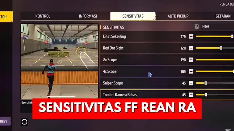 Config Sensitivitas FF Auto Headshot Aim Merah 2026 Versi Rean Ra