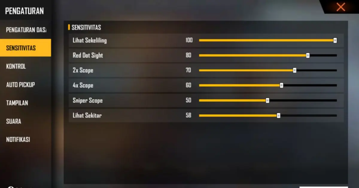 Config Sensitivitas FF Auto Headshot Aim Merah 2026 Versi Rean Ra