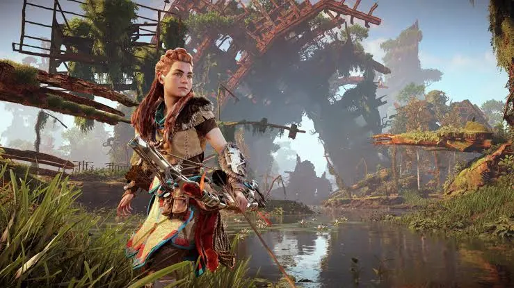 Gambar dari game Horizon yang akan datang menunjukkan dunia terbuka dan karakter utama