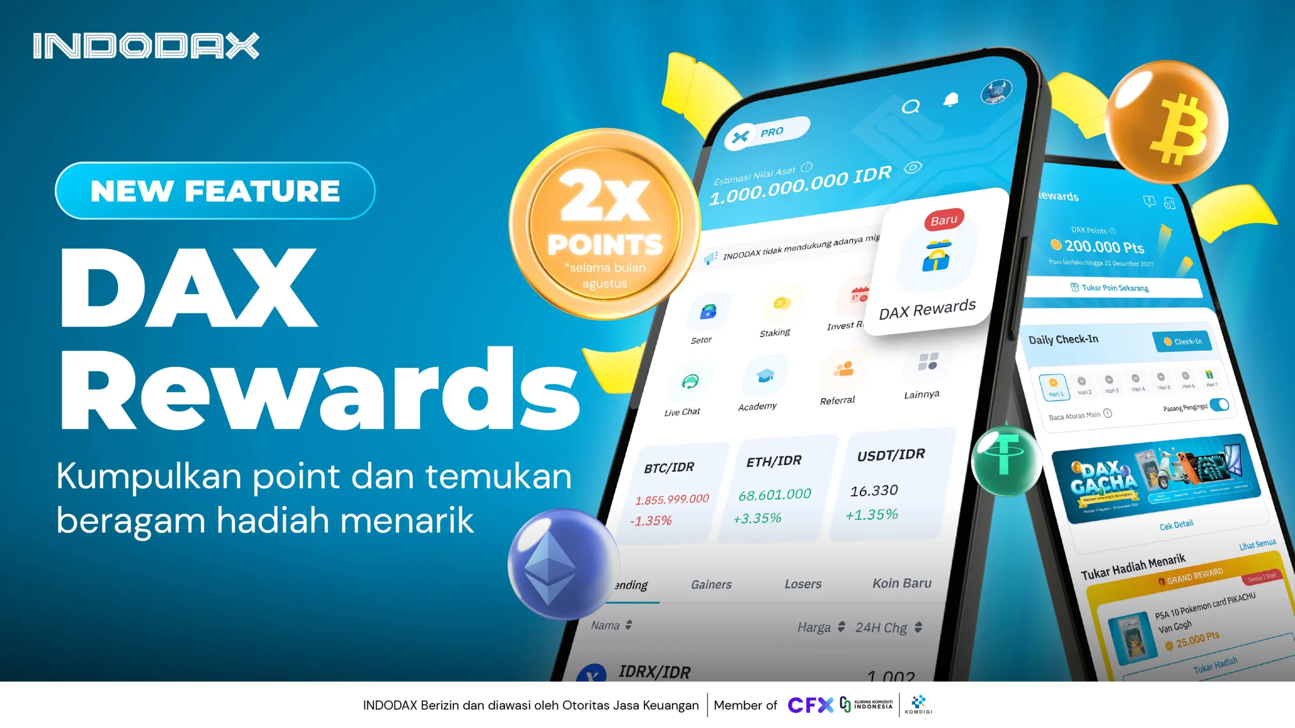 Serasa Main Game, INDODAX Hadirkan DAX Rewards dengan Sistem Misi dan Gacha 1 DAX Rewards diperkenalkan INDODAX