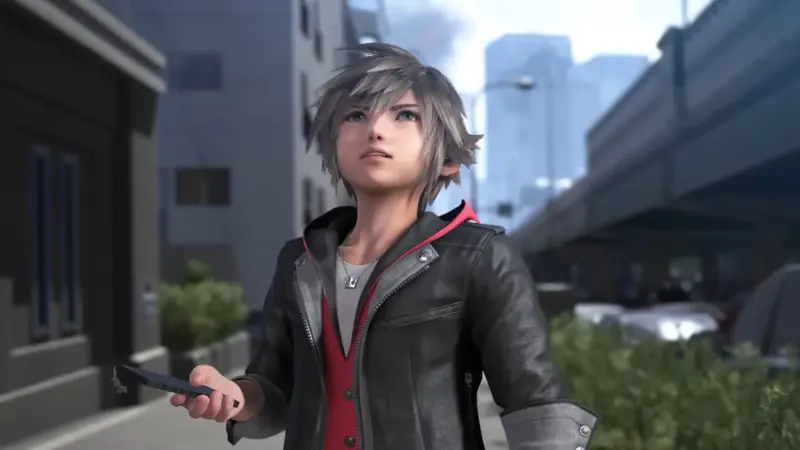 Gambar resmi Kingdom Hearts 4 yang menampilkan karakter utama dan latar dunia fantasi