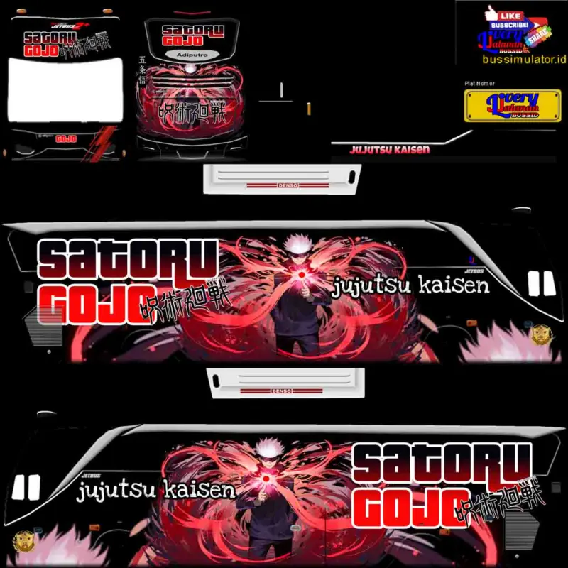 Livery BUSSID Yudistira HD Anime - Jujutsu Kaisen