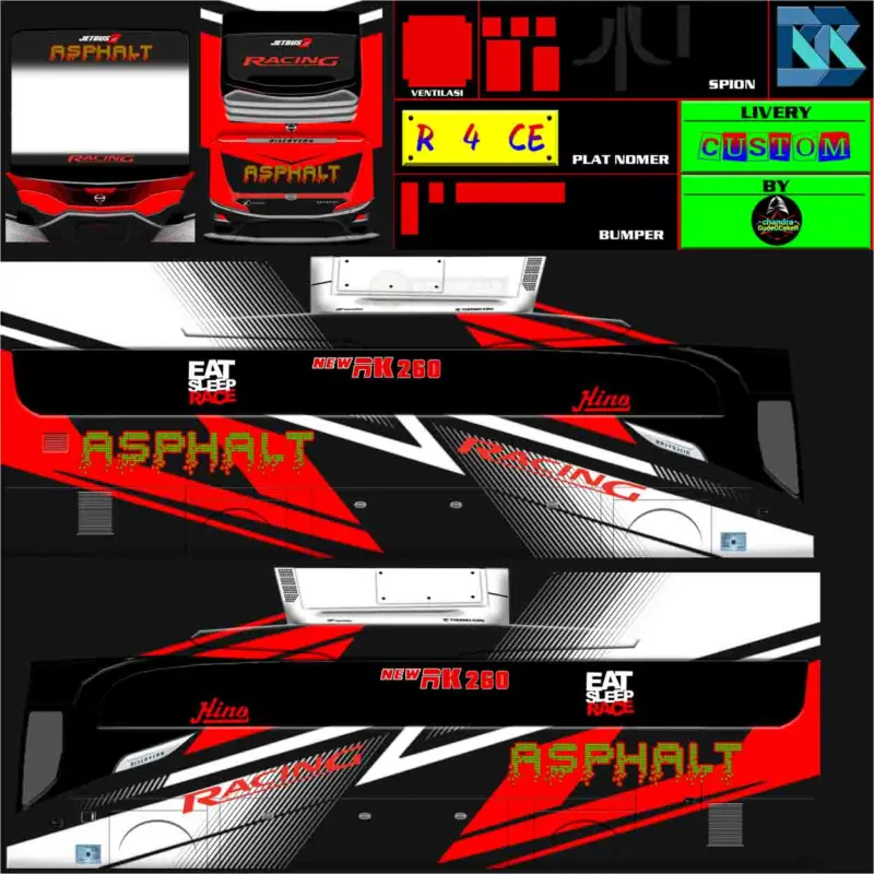 Livery BUSSID Yudistira HD Anime - Racing