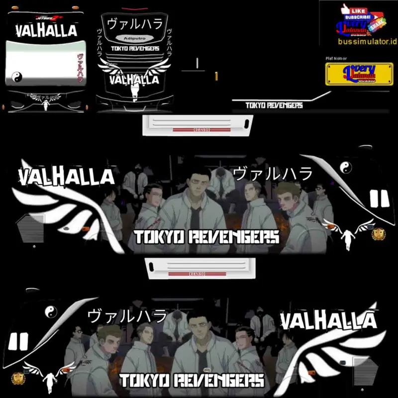Livery BUSSID Yudistira HD Anime - Tokyo Revengers