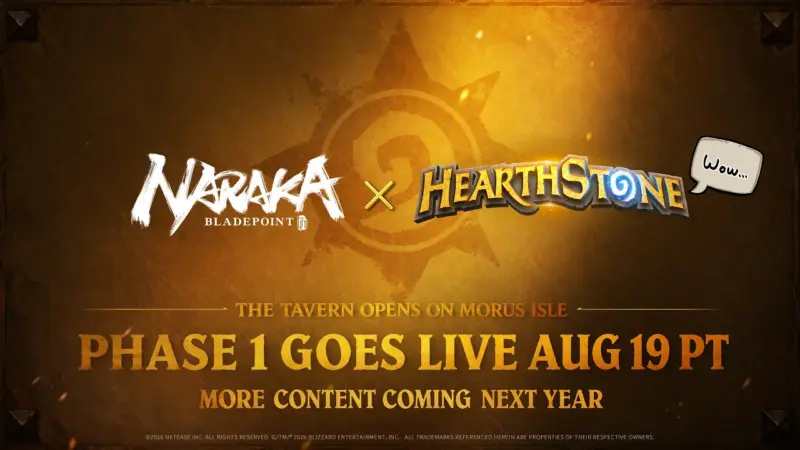 Gambar promosi kolaborasi antara NARAKA BLADEPOINT dan Hearthstone