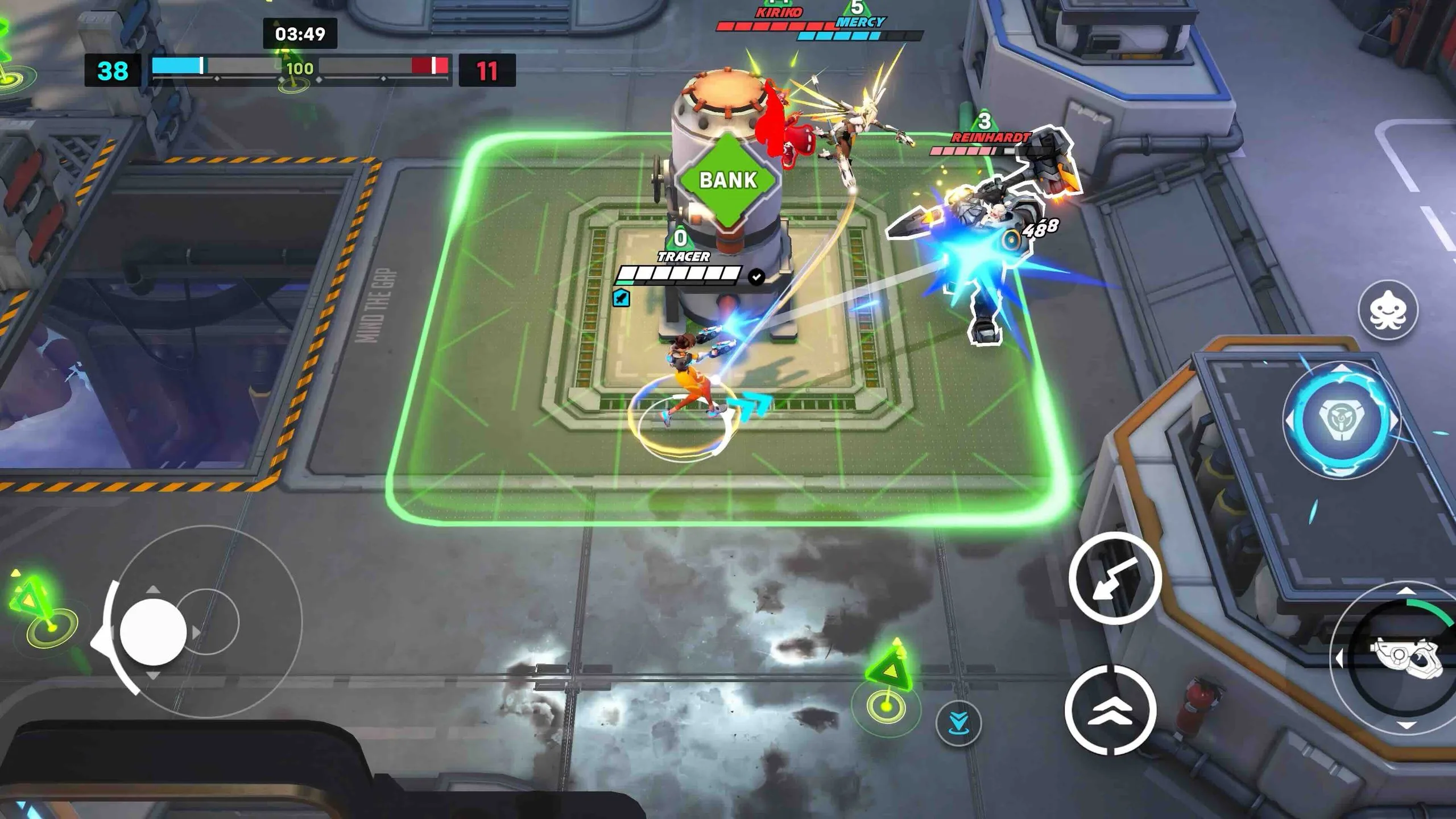 Gambar logo Overwatch Rush dengan karakter Brigitte dan mode baru di latar belakang