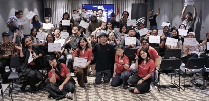 Peserta mengikuti kelas master ROG AI di Yogyakarta untuk meningkatkan pengetahuan teknologi gaming