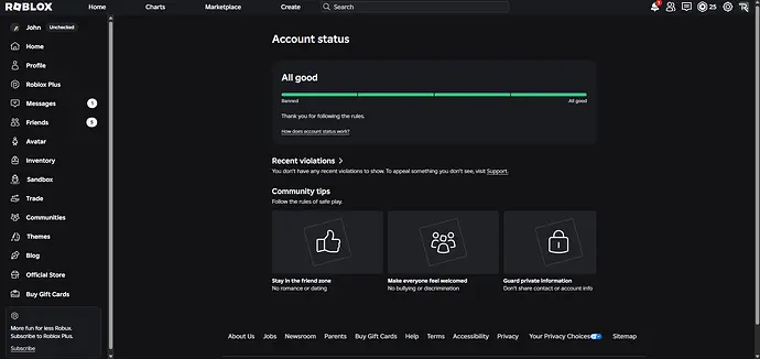 Roblox Safety Dashboard