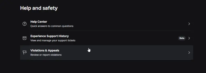 Roblox Safety Dashboard