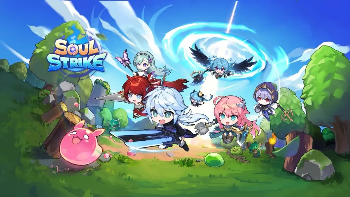 Gambar promosi kolaborasi antara Soul Strike dan The World of Magic