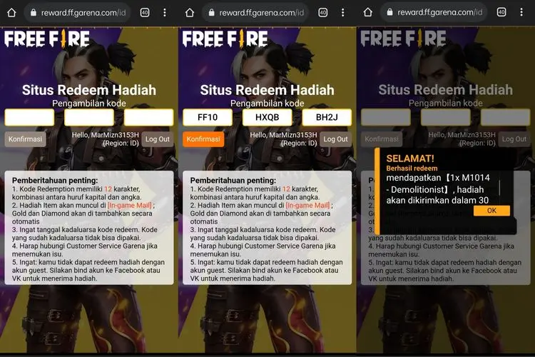 Website Kode Redeem FF Resmi: Cara Klaim Hadiah Free Fire dengan Aman 4 Website Kode Redeem FF Resmi