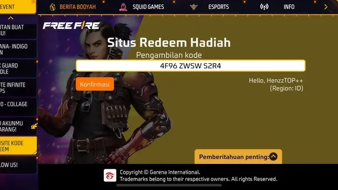 Website Kode Redeem FF Resmi: Cara Klaim Hadiah Free Fire dengan Aman 6 Website Kode Redeem FF Resmi