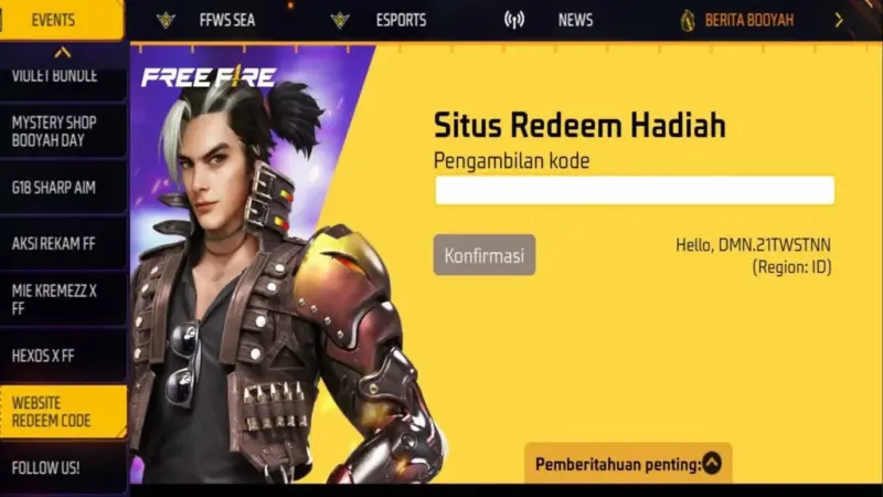 Website Kode Redeem FF Resmi: Cara Klaim Hadiah Free Fire dengan Aman 2 Website Kode Redeem FF Resmi