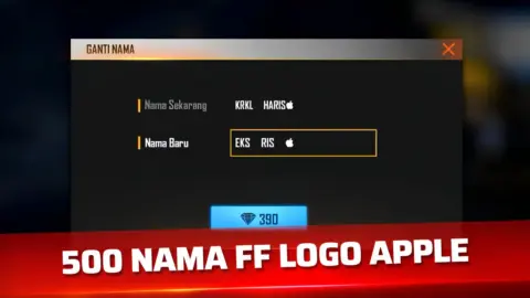 500 Nama FF Logo Apple Keren, Aesthetic, dan Unik