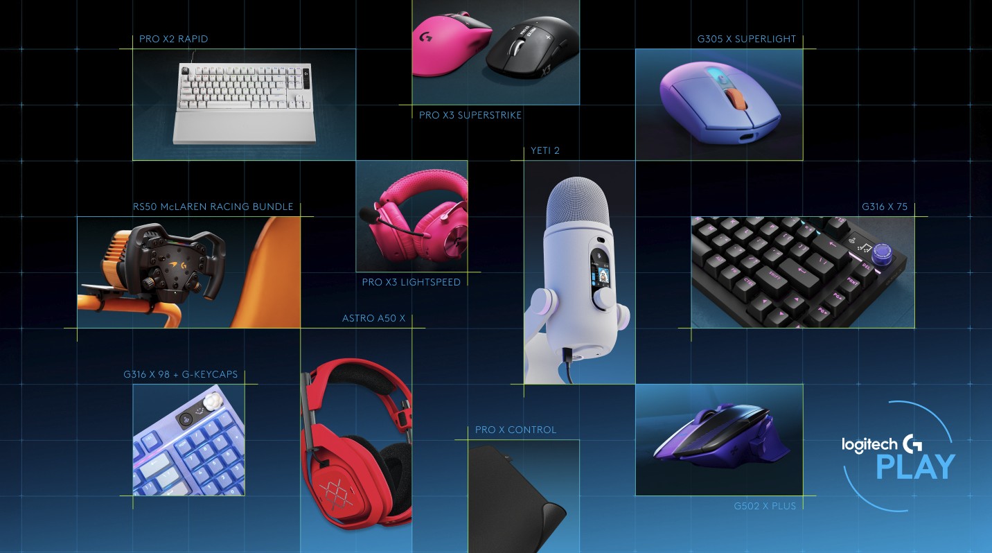 Logitech G PLAY 2026 Resmi Digelar, 15 Produk Baru Diperkenalkan 1 Deretan produk Logitech G yang baru diperkenalkan lewat Logitech G PLAY