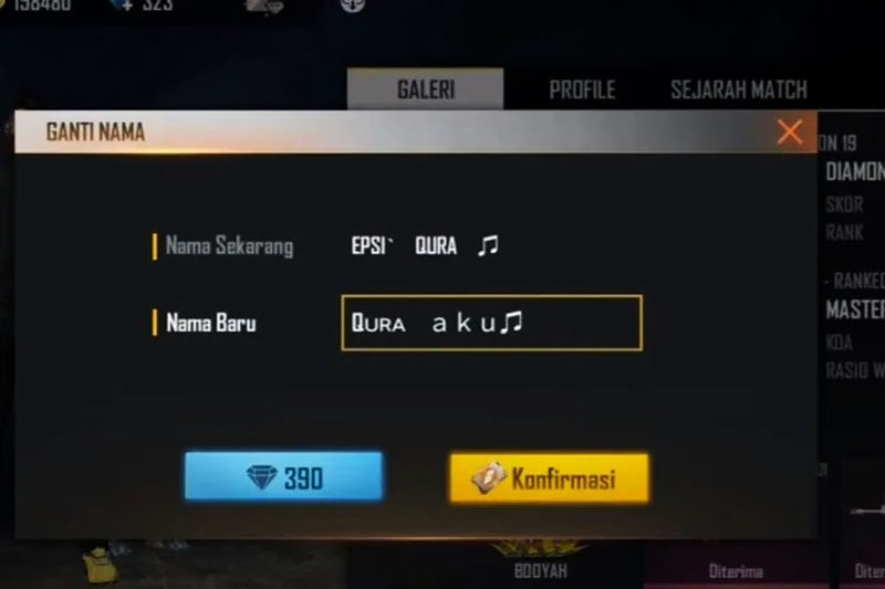 Nama Spasi FF Pendek 1 Huruf Keren dan Unik untuk Free Fire