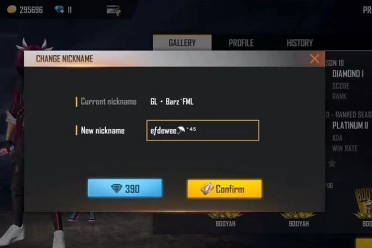 Nama Spasi FF Pendek 1 Huruf Keren dan Unik untuk Free Fire