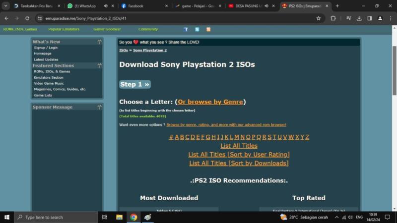 Situs Download ISO Game PS2 Lengkap dan Aman