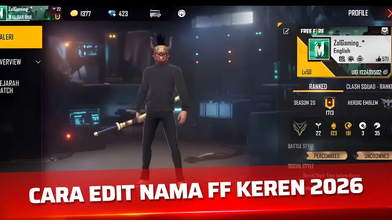 Cara Edit Nama FF Keren 2026 Panduan Lengkap Ganti Nickname Free Fire 2