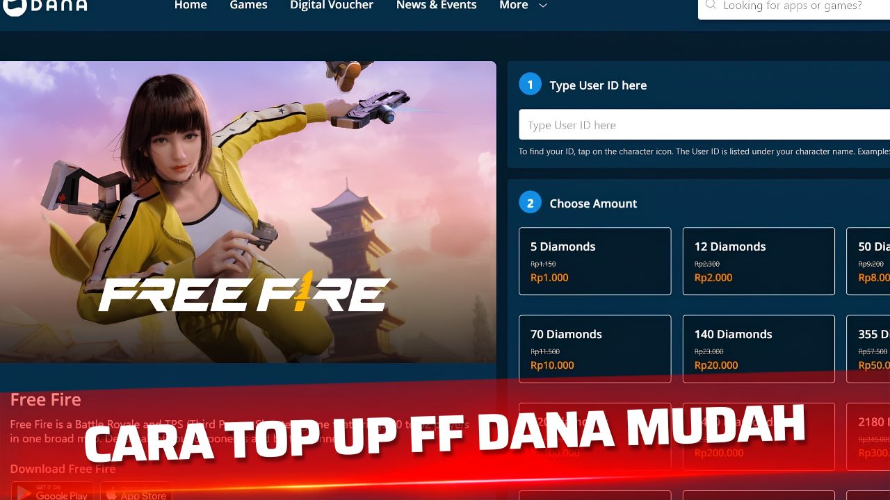Cara Top Up FF Dana dengan Mudah, Cepat, dan Aman untuk Beli Diamond Free Fire 1 Cara Top Up FF Dana dengan Mudah, Cepat, dan Aman untuk Beli Diamond Free Fire