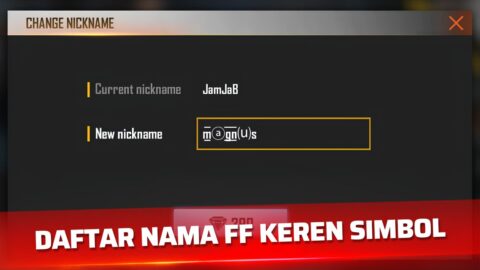 Daftar Nama FF Keren Simbol 2026, Unik, Aesthetic, dan Anti Mainstream