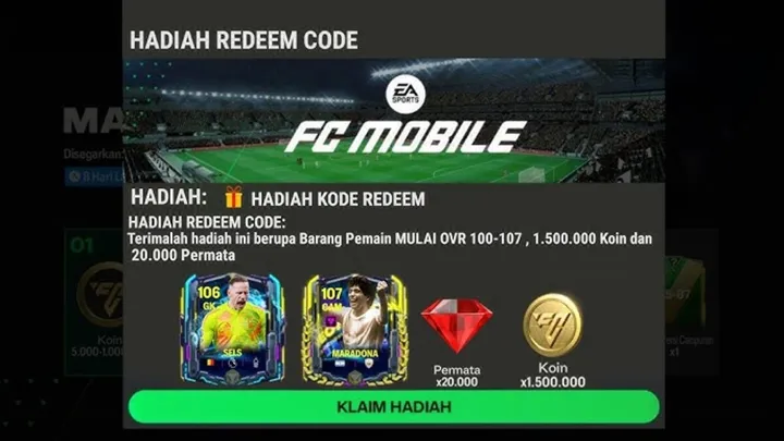 Kode Redeem FC Mobile Hari Ini 1 Menit yang Lalu, Klaim Hadiah Gratis Sebelum Kehabisan